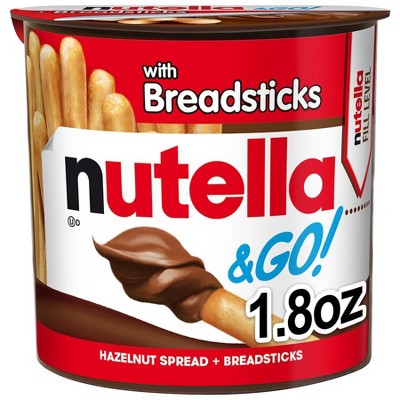 Nutella Hazelnut and Cocoa Spread with Breadsticks, Snack 1.8 Oz