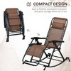 2 Outdoor Rocking Chairs Foldable Reclining Zero Gravity Lounge Rockers w/ Pillow Cup & Phone Holder - 4 of 4