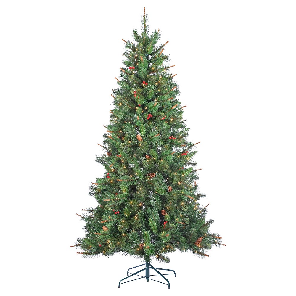 UPC 017816330979 product image for 6.5 Ft Pre-Lit Black Hills Spruce Artificial Christmas Tree Clear Lights, Green | upcitemdb.com