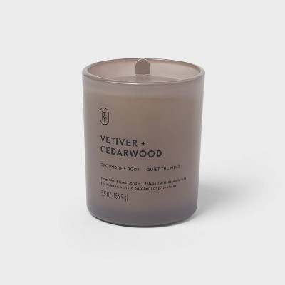 Glass Vetiver and Cedarwood Jar Candle 5.5oz - Threshold™