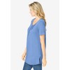 Woman Within Short-Sleeve Pintucked Henley Tunic - 4 of 4