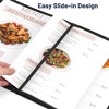 WeChef 30 Pcs Menu Covers 8.5x11" 5 Page 10 View & 4.25x11" Half Page Wine List - 4 of 4