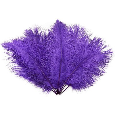 Bright Creations 12 Pack Purple Ostrich Feather Plumes 12 14 Inches for Crafts, Home, Wedding & Party Decorations