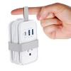 Uncaged Ergonomics® Portable Travel Power Strip, 3 AC Outlets, 2 USB-A Ports, and 1 USB-C® 20-Watt Fast-Charging Port, 3-Ft. Cord - 4 of 4