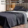 Cooling Comforter, Sided Cold Tech Fabric, Queen Size, Black, Lightweight, Breathable, for Night Sweats, Hot Sleepers - 2 of 4