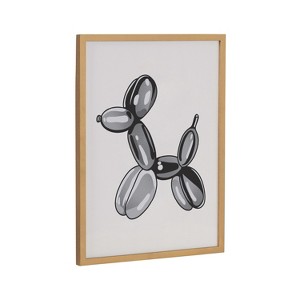 Kate & Laurel All Things Decor 12"x16" Gallery Black Bubble Balloon Dog Animal Print by The Creative Bunch Studio Gold - 1 of 4