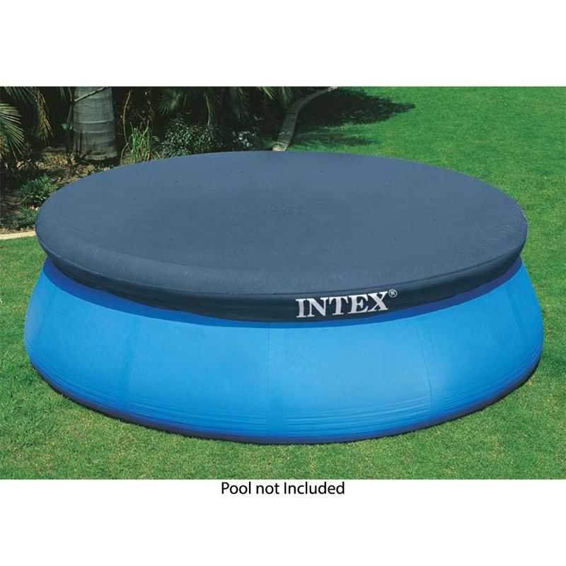 Intex 28020E 7.3 Feet Easy Set Swimming Pool Debris Vinyl Cover Tarp, Blue, 2 of 7