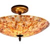 Chloe Lighting Shelley Mosaic 2 Light Semi-Flush Ceiling Fixture 16" Shade - 3 of 4