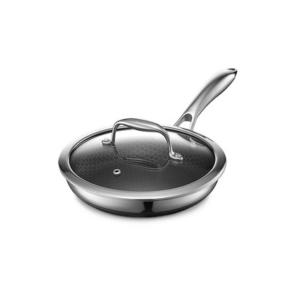 HexClad 10 inch Frying Pan and Tempered Glass Lid with Stay Cool Handles