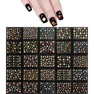 Wrapables 1700+ Kung Fu Santa Nail Stickers Nail Art 3D Nail Decal Sheets (50 sheets) - 1 of 4