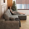 MAYEERTY 135" Cloud Sofa + Ottoman Camel - 135" Camel + Ottoman, Corduroy, No Assembly, Fits Spacious Room - 4 of 4