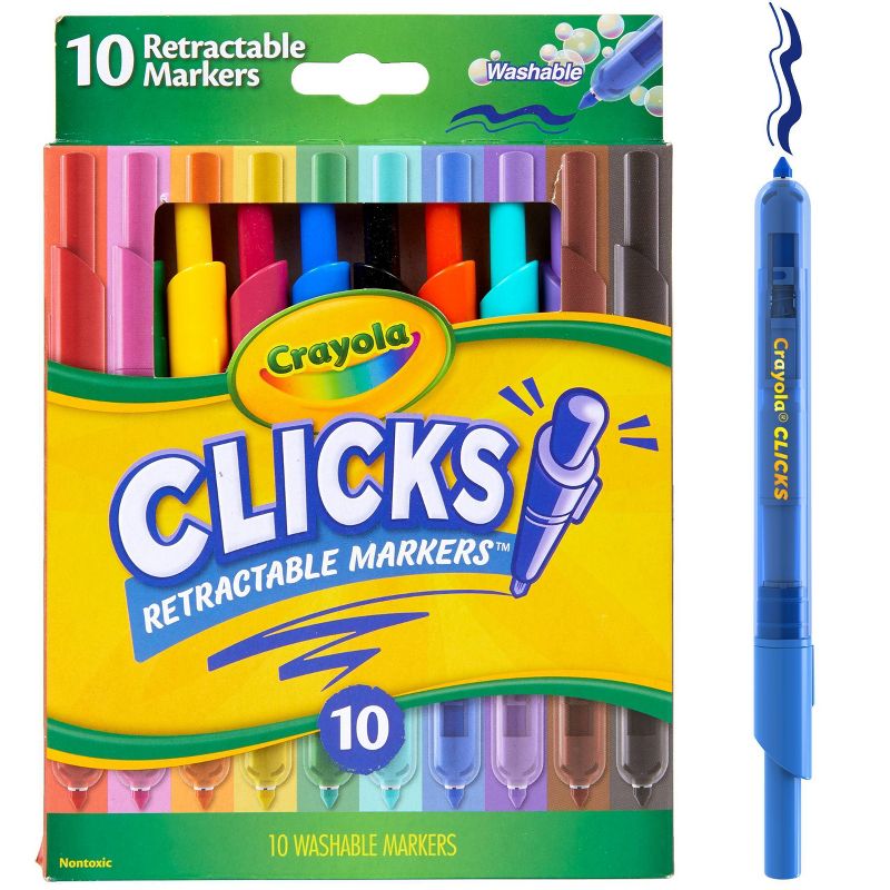 Crayola 10ct Clicks Retractable Markers, 3 of 8