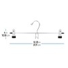 Osto Metal Skirt/pant Hangers With 2 Adjustable Clips With Rubber Tips.  Versatile, Stackable ,cascading And Space-saving : Target