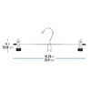 OSTO Metal Skirt/Pant Hangers with 2 Adjustable Clips with Rubber Tips. Versatile, Stackable ,Cascading and Space-Saving - 4 of 4