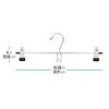 Osto 10 Pack Metal Skirt/pant Hangers With 2 Adjustable Clips With Rubber  Tips. Versatile, Stackable ,cascading And Space-saving : Target