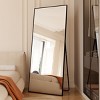 Caroline Leaning Full Length Floor Mirror,71"×32" Rounded Corner Standing Mirror, Aluminum Alloy Frame Full Length Mirror With Stand-The Pop Home - 2 of 4