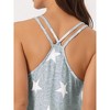 cheibear Women's Sleeveless Racer Back Full Slip Camisole Midi Nightgowns - 4 of 4