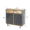 NicBex Elegant Buffet Cabinet with Storage 31.5"Wide 2 Drawer Sideboard Made with Carbonized Bamboo and Iron, Easy Assembly - 4 of 4