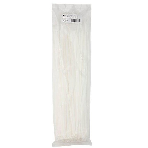 White Holds Up to 50 Lbs Monoprice Cable Tie 14 inches 100 Pack Used to Organize Your Wires and Cables 