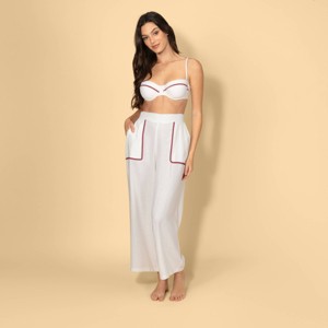 Solid & Striped Women's High-Rise Rick-Rack Trim Linen Blend Pull