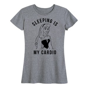 Women's - Disney Princess - Aurora Sleeping Is My Cardio Short Sleeve Graphic T-Shirt - 1 of 4