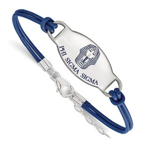 Black Bow Jewelry Sterling Silver Phi Sigma Sigma Greek Life Strand Bracelet 7 Inch - 1 of 3