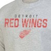 NHL Detroit Red Wings Men's Long Sleeve Ash Gray Crew Neck Fleece Hooded Sweatshirt - 3 of 3