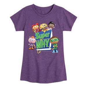 Girls' - Super Why - Whyatt And Friends Fitted Short Sleeve Graphic T-Shirt - 1 of 4