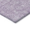 Lavender Lilac And Ivory Floral Washable Indoor Outdoor Area Rug - 4 of 4