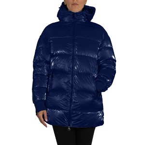 Spire By Galaxy Women's Modern Fit  Bubble Parka Jacket w/ Non Detachable Hood - 1 of 3