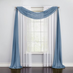 BrylaneHome BH Studio Sheer Voile Scarf Valance - 1 of 4
