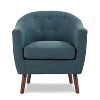 PAGED Polyester Accent Chairs,Arm Chair with Button Tufted and Espresso Finish Legs,Comfy Chairs for Living Room,Bedroom - 3 of 4