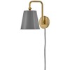 Lark Blake 1 - Light Sconce in  French Gray/Lacquered Brass - 4 of 4