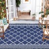 Reversible Plastic Straw Rug - Waterproof Outdoor Mat, Geometric Design for Patio, RV, Camping, Picnic - Indoor/Outdoor Use - 3 of 4