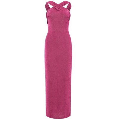 INSPIRE CHIC Women's Sleeveless Split Hem Cocktail Party Bodycon Maxi Dress