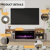 70-inch 2-in-1 Media Console with Electric Fireplace Insert - Water-Resistant Engineered Wood, Enclosed & Open Storage, Built-in Cable Management - 4 of 4