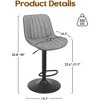 Infurnic Counter and Bar Stools, Upholstered Bar Stools Set with Adjustable Height Handle, for Kitchen and Dining Room, 2PCS, Gray, 17.3"*17.3"*34" - 4 of 4