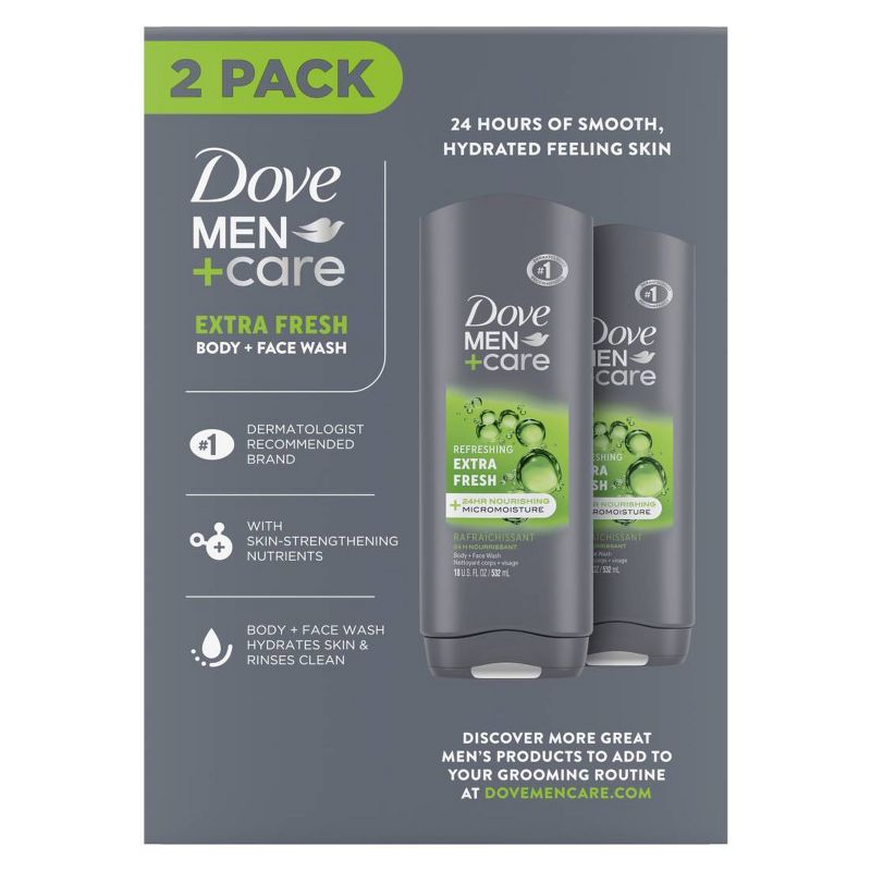 Dove Men+Care Extra Fresh Micro Moisture Cooling Body Wash - 18 fl oz/2pk, 4 of 10