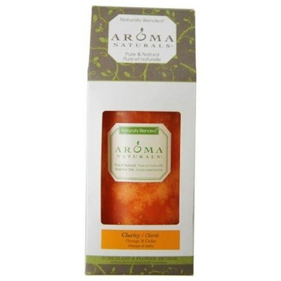 Pillar Candle- Clarity Orange by Aroma Naturals  -  1 Container