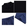 Men's Cotton Linen Sets 2 Piece Long Sleeve Beach Outfits Button Down Shirts and Shorts Casual Summer - 4 of 4