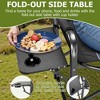 SUGIFT Folding Camping Chair, Heavy-Duty Director Chair with Side Table and Cooler Bag, 330 lbs Capacity - 4 of 4
