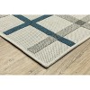 Oriental Weavers Torrey 7150H Light Grey/ Blue Indoor/Outdoor Area Rug - 1'10" x 3'9" - 3 of 4