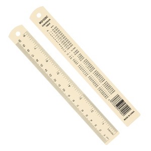 Unique Bargains Aluminum Alloy Rulers with Centimeters Millimeters Inches and Conversion Table 2 Pcs - 1 of 4