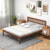 Tangkula Twin/Full/Queen Platform Bed with Headboard Solid Wood Leg Mattress Foundation Walnut - 4 of 4