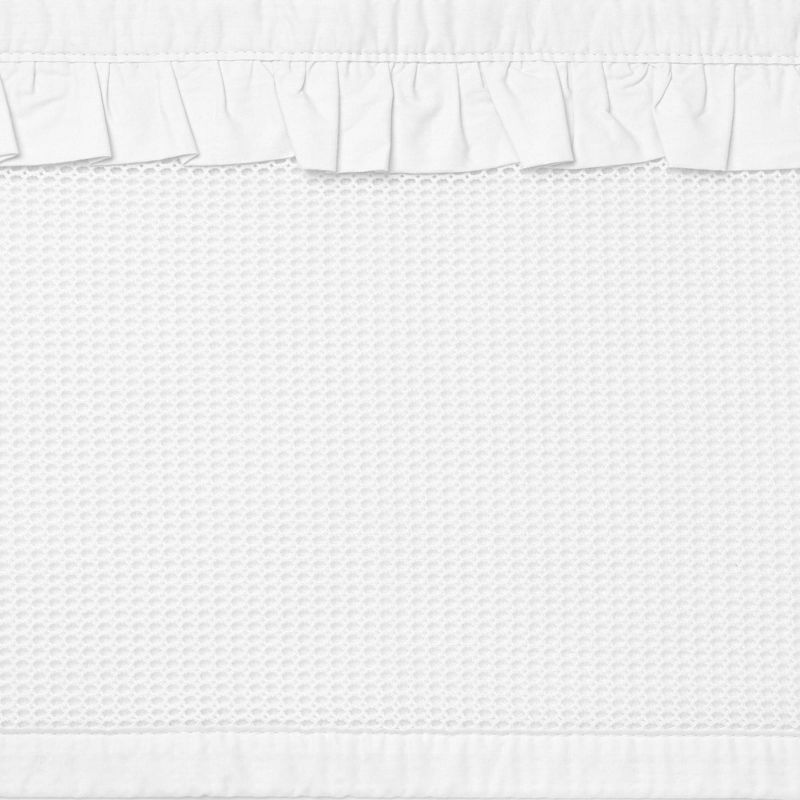 BreathableBaby Breathable Mesh Crib Liner - Deluxe Ruffle Collection - White, 5 of 6
