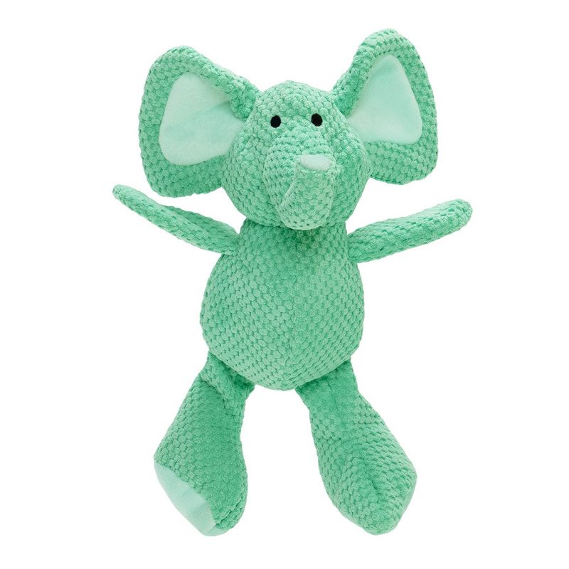 goDog Checkers Elephant Squeaky Plush Dog Toy with Chew Guard Technology, 5 of 9