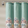 Lush Décor 72"x72" Boho Chic Shower Curtain Seafoam : Microfiber, Machine Washable, Non-Slip Backing - 2 of 4