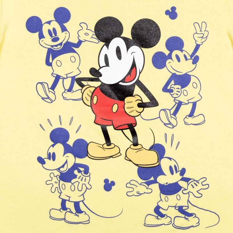Disney Mickey Mouse 3 Pack Pullover Graphic T-Shirts Yellow/Red/Blue , 3 of 8