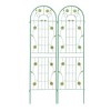 Syemin Patio Decorative Screens, Iron Arch Decoration Garden Trellis, for Outdoor for Climbing Plants Support, Flowerbed, Green, 40"*19.7"*71" - 4 of 4