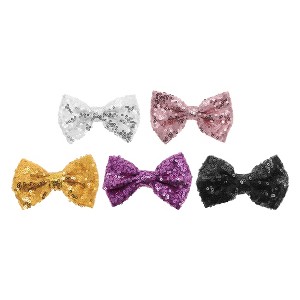 Unique Bargains Elegant Sequins Bow Hair Clip 5 Pcs - 1 of 4